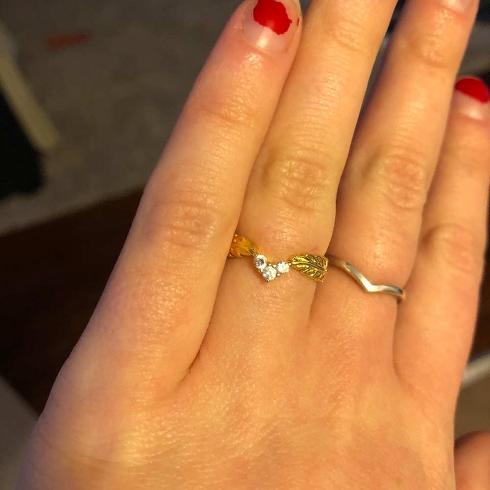 Gold Feather Ring